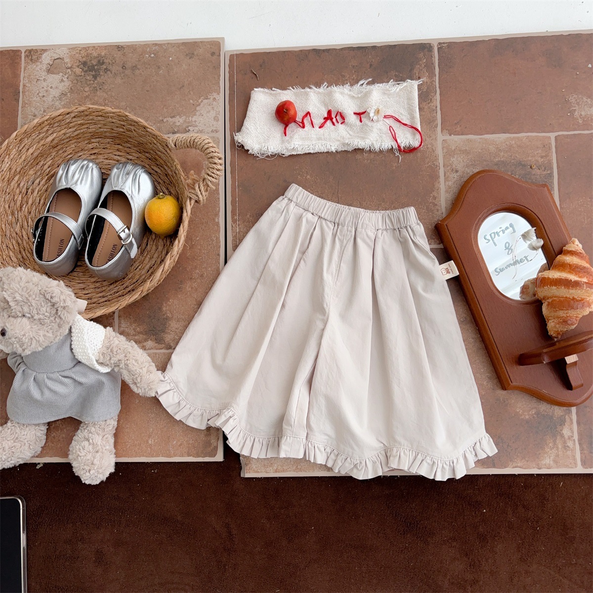 Traje de niña de verano de Youhe Pantalones casuales de encaje coreano Vestido de encaje de bebé Traje de dos piezas