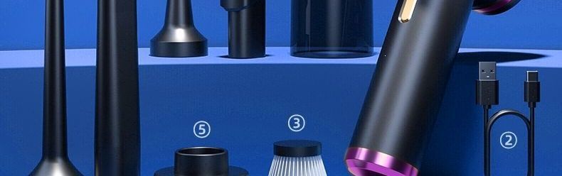 Powerful indoor car vacuum cleaner with quality grooves, small rechargeable handheld vacuum for sofa, windows, home and car use