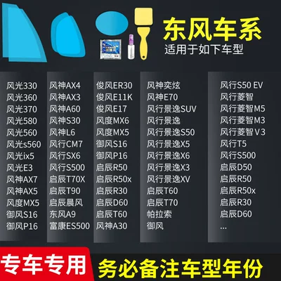 Rearview mirror rainproof sticker Cars, Anti-Fog and Anti-Glare Reflective - dongfeng-full-series-complete-set-of-5-pieces-remark-model-year