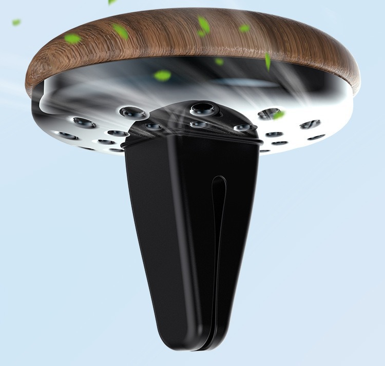Solid Wood Car-Mounted Solid Aromatherapy Creative Mushroom-Shaped New Air Vent Perfume with a High-End Feel Car Interior Decoration