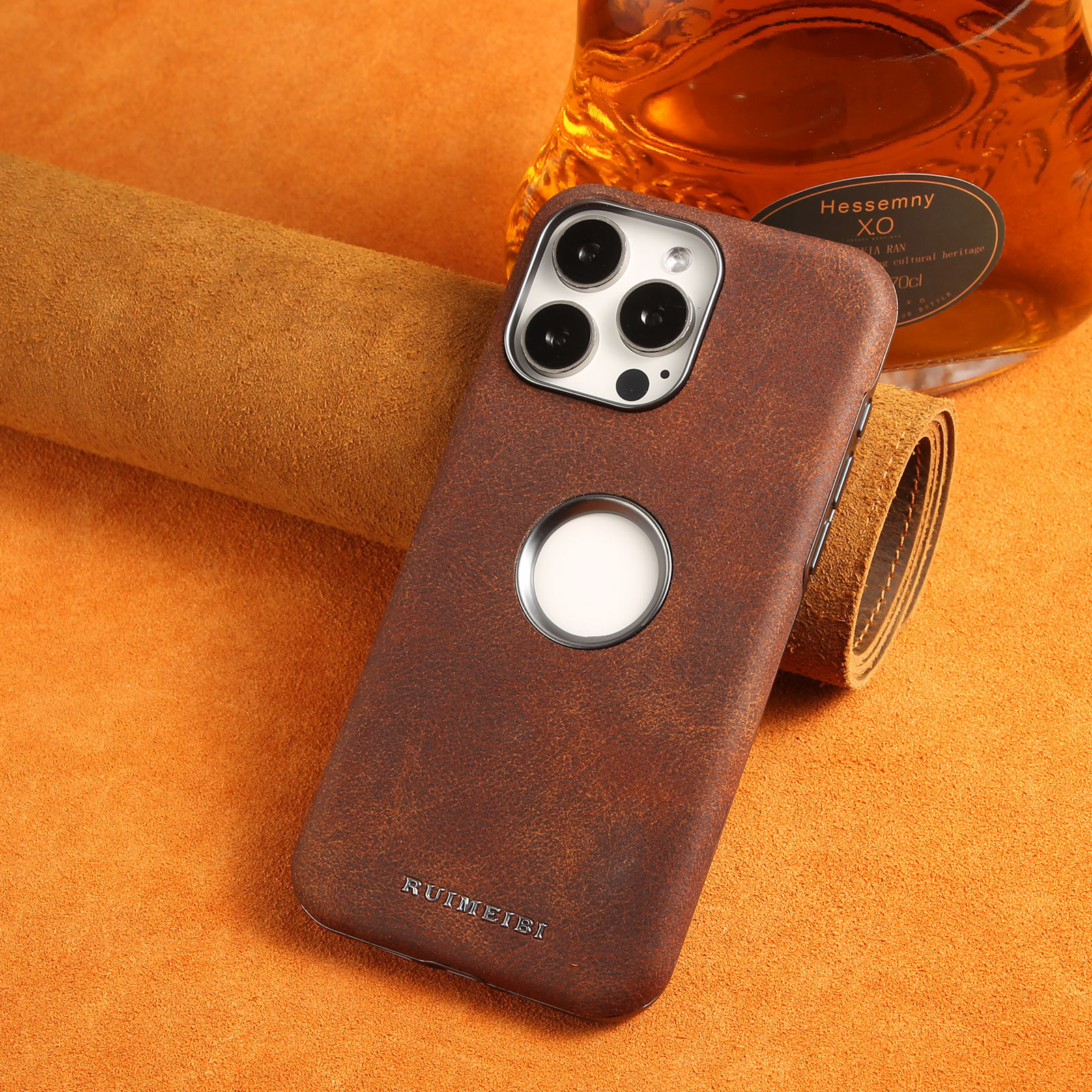 Ốp lưng từ tính da mờ cao cấp cho iPhone 16 Pro Max, chống rơi, phù hợp doanh nhân — Đen quý phái, Xanh lam quý ông, Nâu thanh lịch, Nâu mocha chi tiết 12