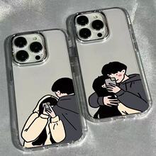 合拍情侣适用苹果16promax手机壳iPhone15pro透明1413硅胶11软12x