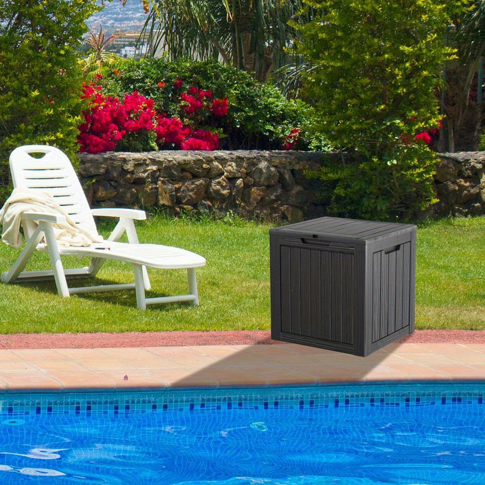 30Gallon Weatherproof Outdoor Storage Box uv Resistant Deck