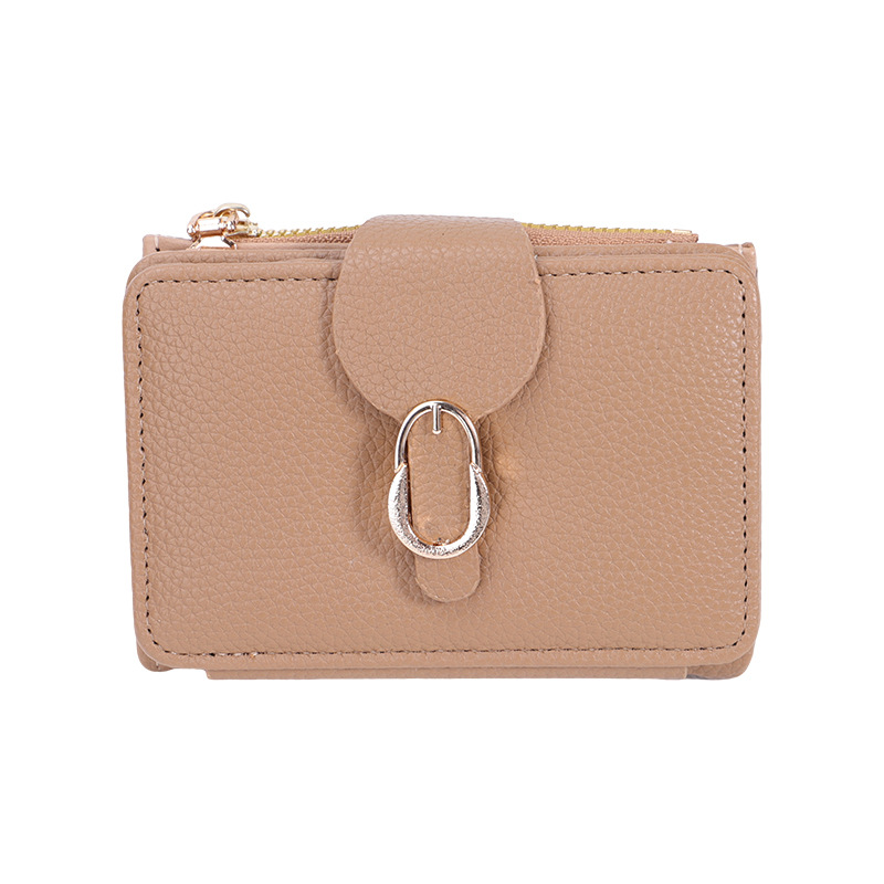 2025 nueva cartera multicolor combinación de bolso de mano simple corto multi-tarjeta con cremallera bolso de tarjeta de mujer