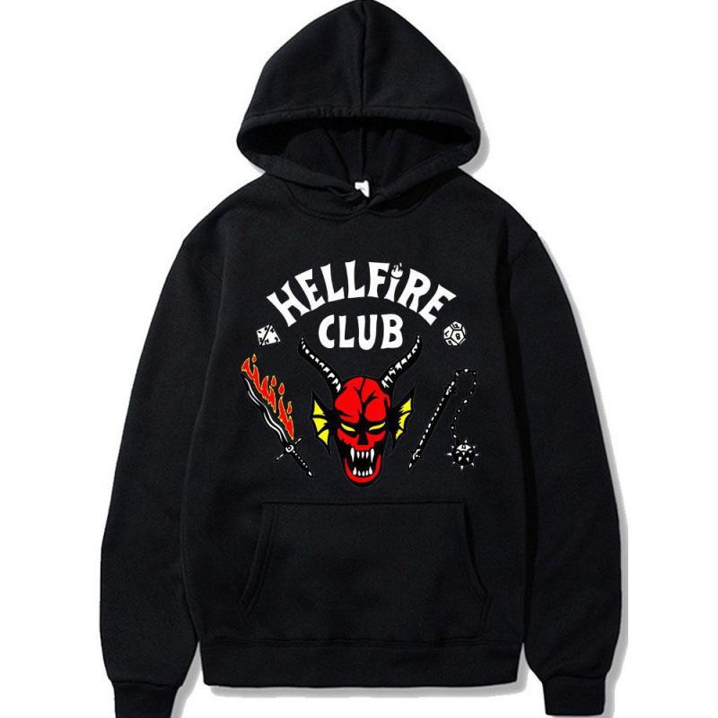 Stranger Things 4 Stranger Things S4 Hellfire Club T-Shirt 3D Sweatshirt Fleece-Lined Sweatshirt