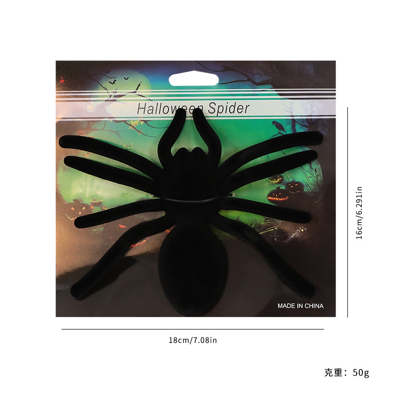 Nuevo Halloween araña horrores al aire libre accesorios de simulación negra araña de peluche decoración de Halloween decoración de casa embrujada