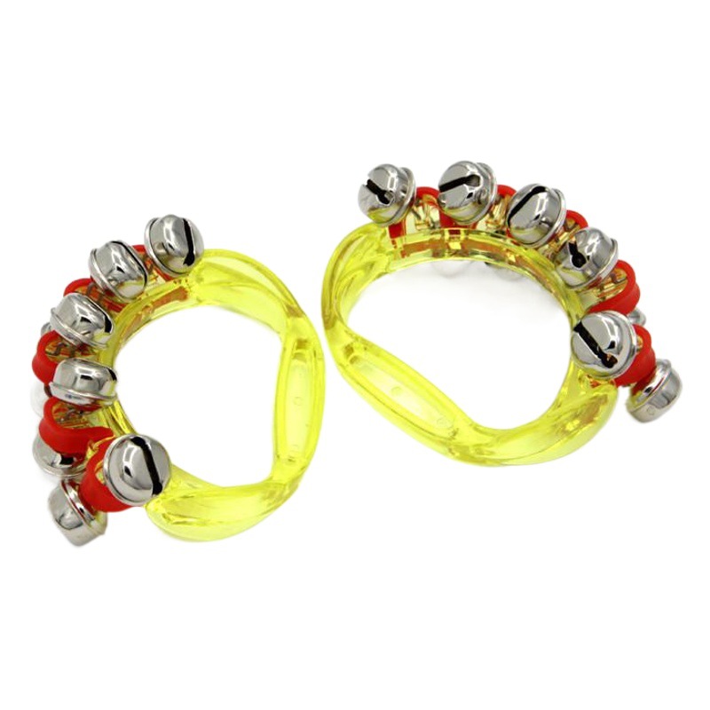 Orff children's percussion instrument 10 Bell transparent hand string bell musical instrument plastic hand rattle