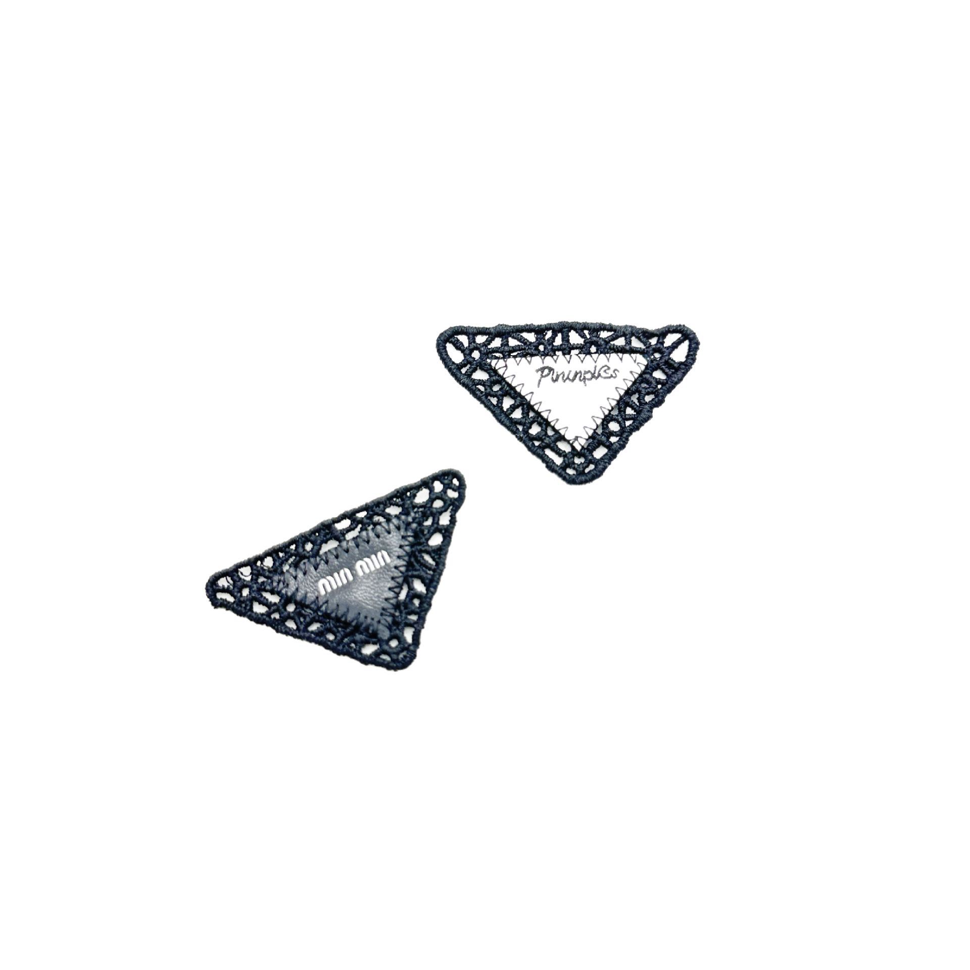 2025 Autumn New Style English Woven Label Lace-Edged Embroidered Patch Clothing Accessories DIY Accessories Shoes Hats Bags