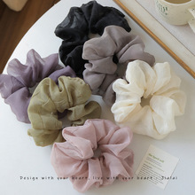 大号复古雪纺发圈仙女气质大肠发圈纯色头花大肠圈扎头发头绳批发