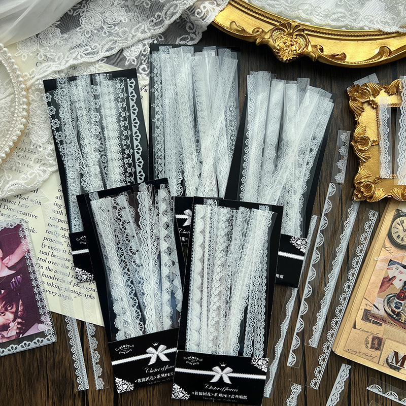 Yuezhen Brocade Tuanhua Lace Sticker Handbook Sticker Bag Cross-border Creative Sticker Advanced Sense Pet Handbook Sticker