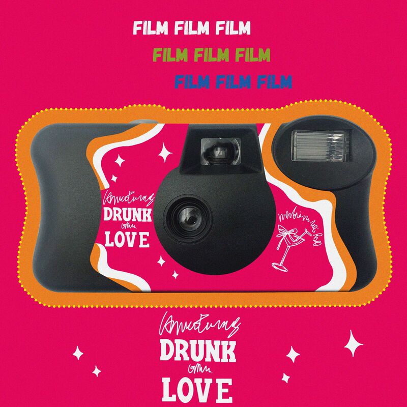 35mm Disposable Camera with Flash, Black and White and Color Film, Point-And-Shoot Camera, Supports Custom Logo Stickers