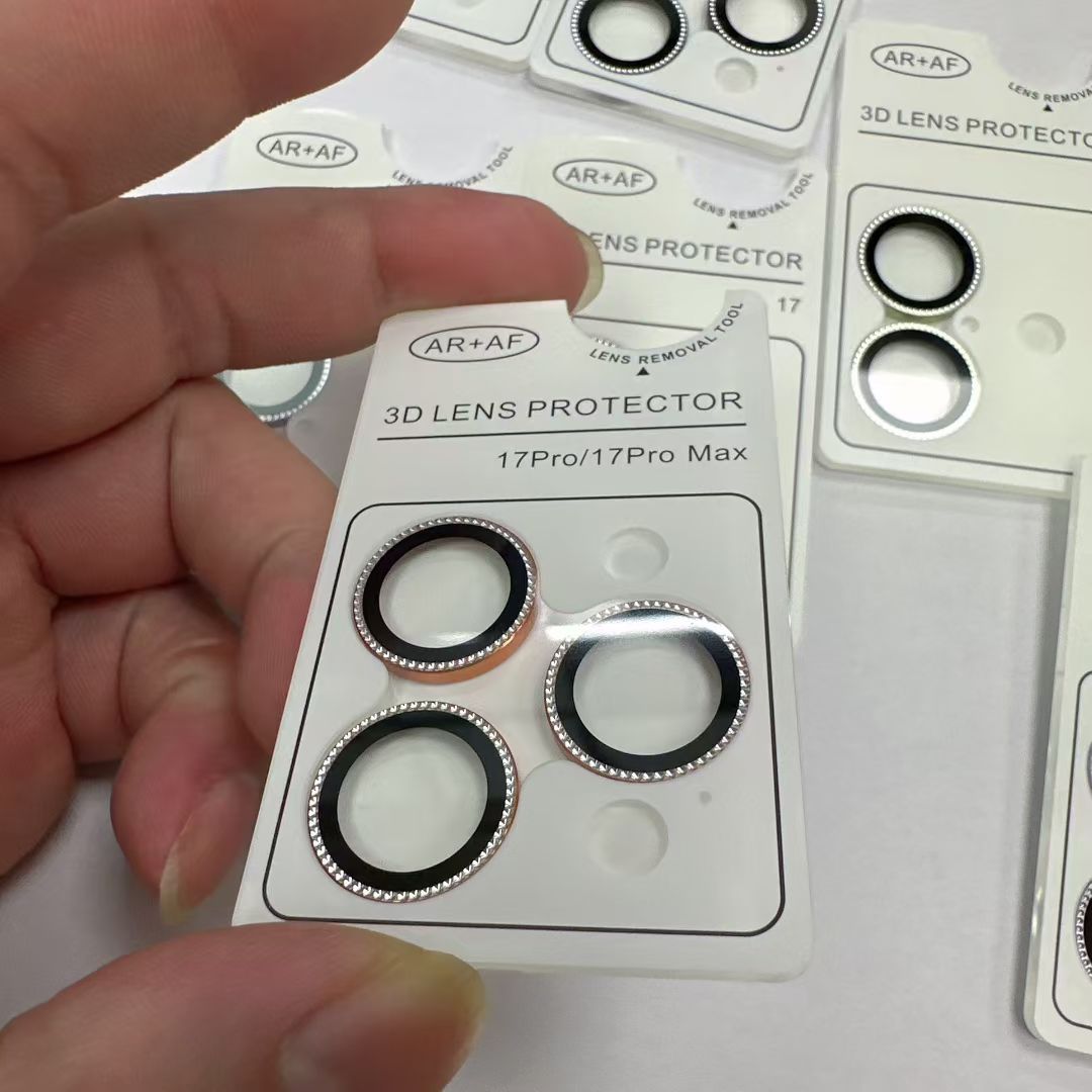 Película de lente de diamante tallada para Apple 17promax posicionamiento de lente de ojo de halcón 16promax película de cámara