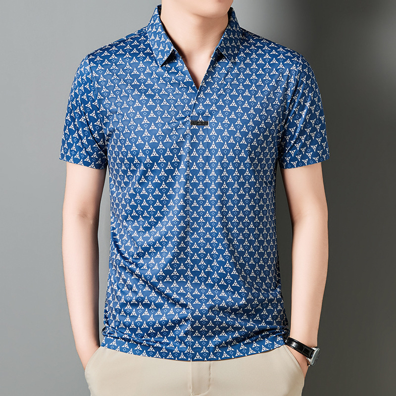 Scissor Collar Floral Seamless Shirt Summer Men's Short-Sleeved Fashion Korean Style Trendy Quality Tops Shirt Men's Clothing Scissor Collar Floral Seamless Shirt Summer Men's Short-Sleeved Fashion Korean Style Trendy Quality Tops Shirt Men's Clothing