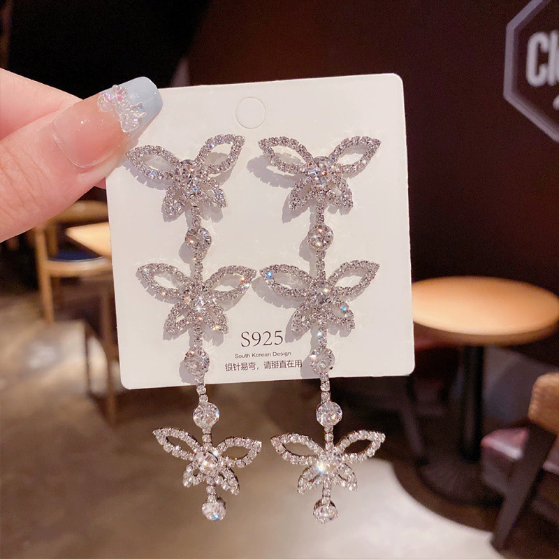 Серебряная игла, серьги из жемчуга, образец 925, стиль легкой роскоши, оптовая торговля
