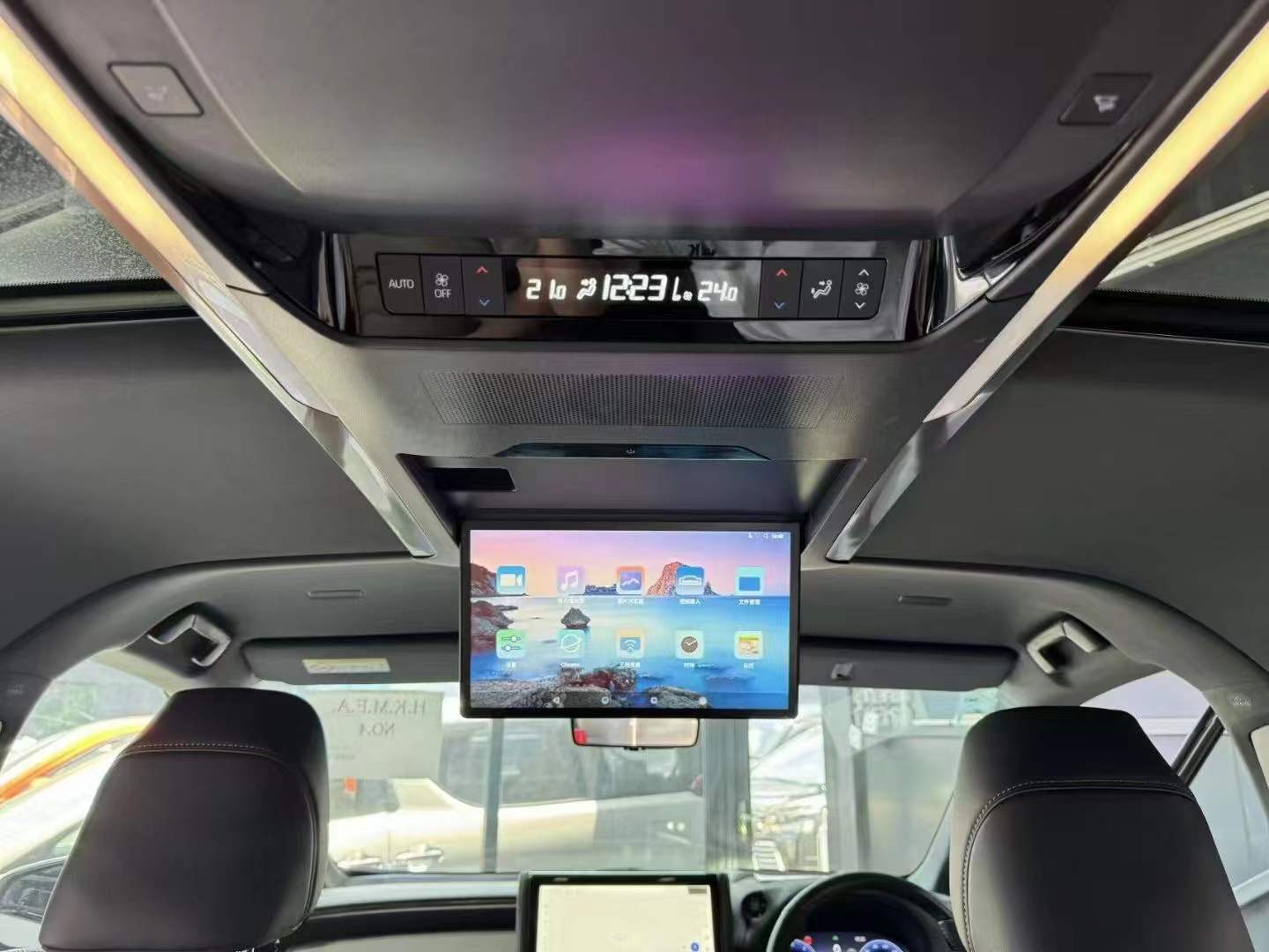 Alpha Ar40 Dedicated Ceiling-Mounted Display 15.6inch Electric Ceiling-Mounted Android Display Car Ceiling-Mounted Tv