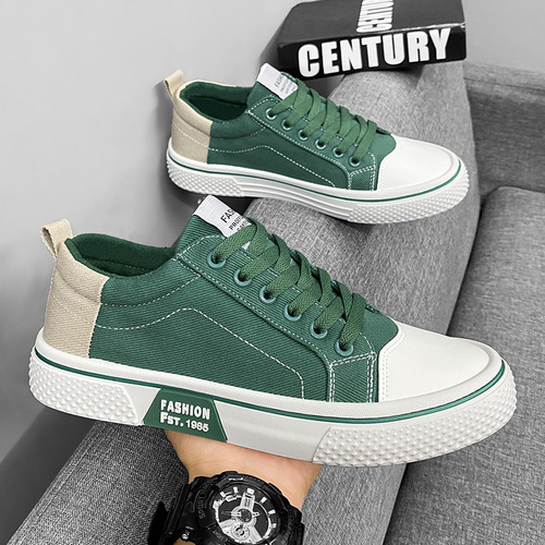 Men's 2024 Summer New Breathable Versatile Skate Shoes for Men, Soft Sole Casual Sports Fashion Canvas Shoes