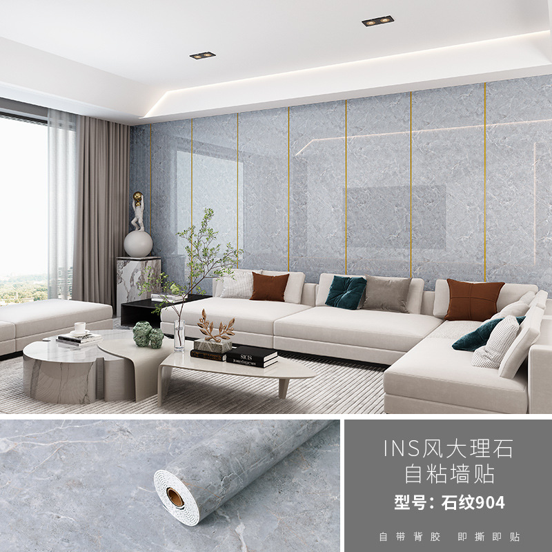 imitación de mármol azulejos de pared pegatinas de baño cocina impermeable 3D estereoscópio sala de estar TV fondo papel pintado autoadhesivo
