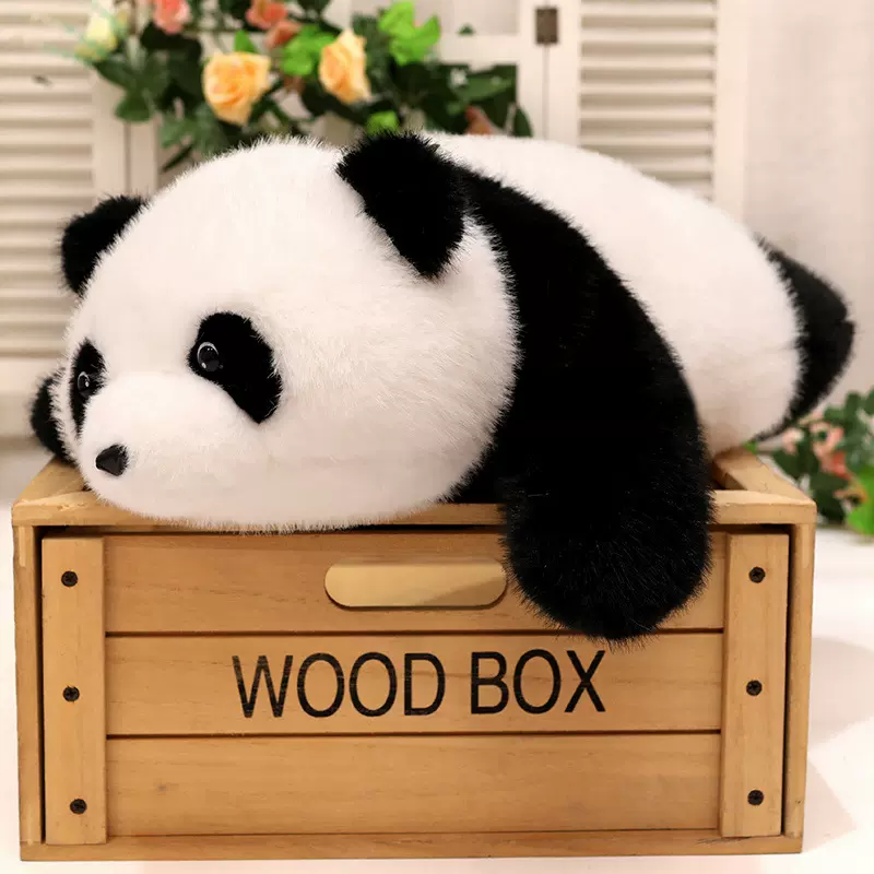 熊猫毛绒玩具五月龄花花仿真大熊猫玩偶公仔娃娃果赖睡觉抱枕女生