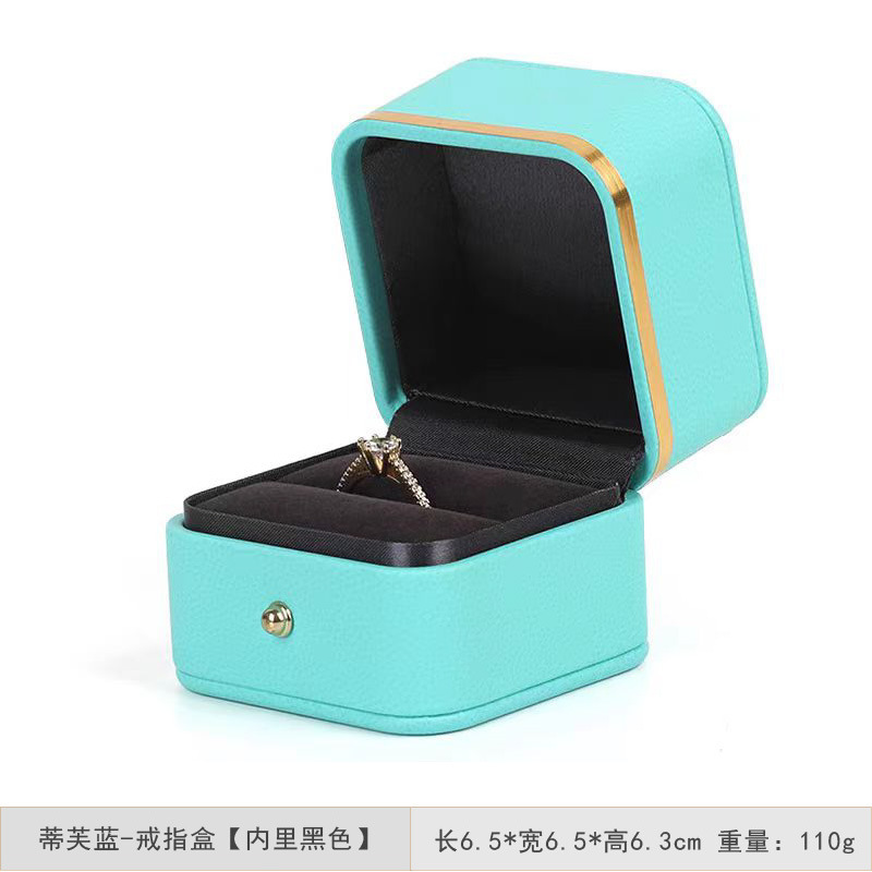 高級ジュエリーボックス、金縁リングボックス、ネックレスジュエリー包装箱、ブレスレットボックス、PUレザー製ジュエリー包装ギフトボックス|undefined