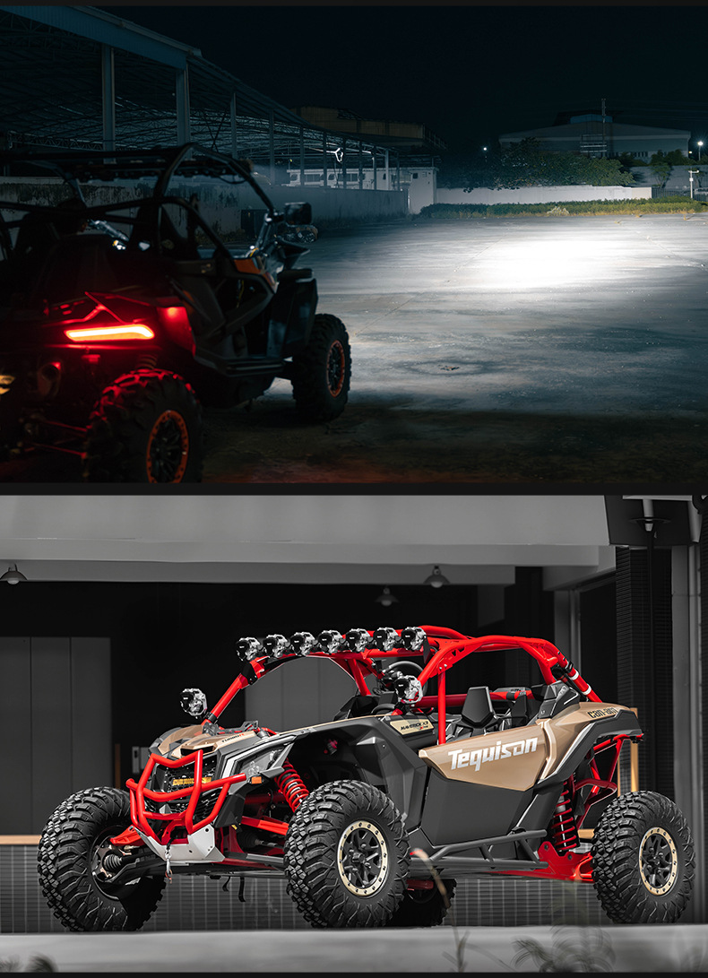 Tequison high-power clover-shaped spotlights for off-road vehicles, A-pillar guards, modified auxiliary spotlights