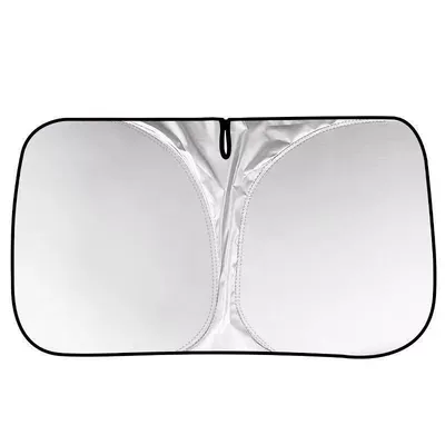 for sun protection and heat insulation, magnetic car: Sun shade - huiqi-black-vinyl-titanium-silver-strong-magnetic-99-light-blocking-windshield-sunshade-mega-discount-sale