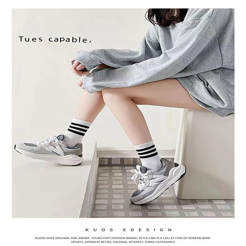 Japanese and Korean version of sweat-absorbent cotton mid-calf…