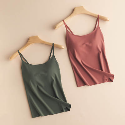 Spring and Summer 2024 New Fine Bra Sling Long One-piece Women's Non-marking Anti-bump Vest for Inner Wear and Outer Wear