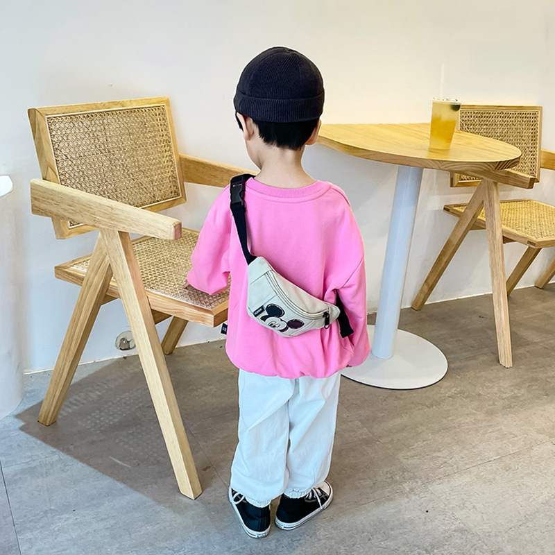 Corea del Sur bolso del pecho de los niños 2024 nuevo lindo impreso moda niños y niñas crossbody pequeña mochila bebé monedero moda