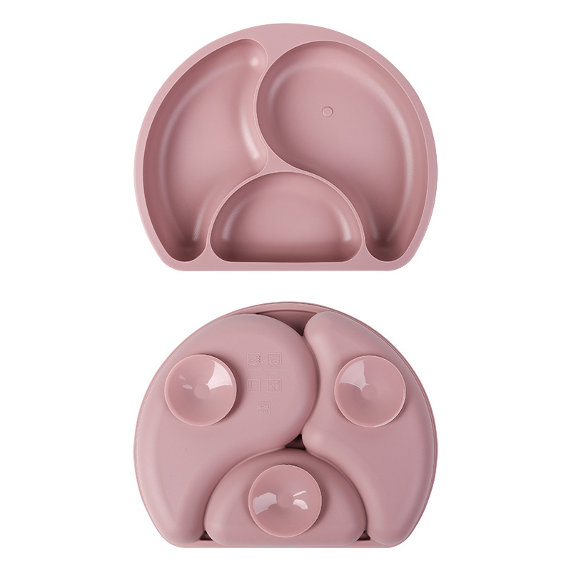 라이트 핑크 실리콘 코끼리 디너 플레이트