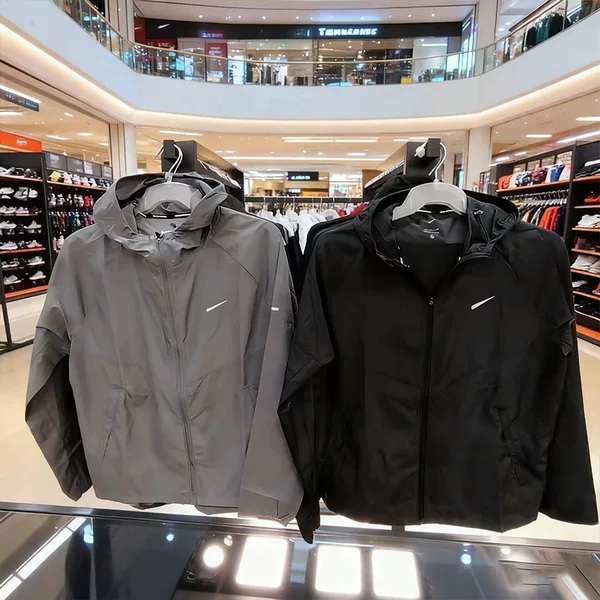 Brand Logo Sports Jacket Men's Outdoor Windproof and Rainproof Quick-Drying Running Loose Top Casual Hooded Jacket Men