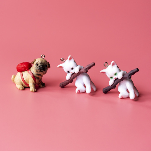 Cute cartoon pet puppy ornaments creative bag pendants student accessories couple small gifts dog pendants