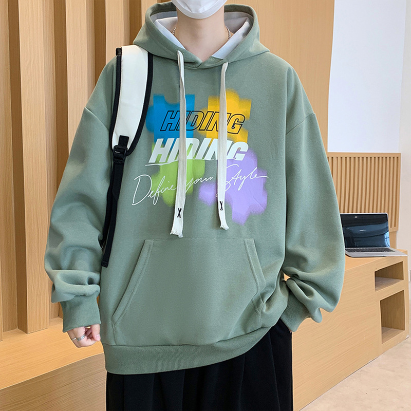 春秋季长袖卫衣男孩初高中学生连帽外套青少年大童男装套头衫上衣|undefined