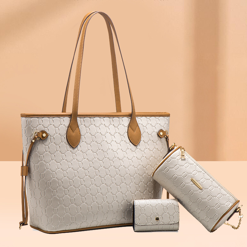 2024 Mode Herbst/Winter Handtasche Trendy Einfache Eine Schulter Diagonal Straddle Große Kapazität Dreiteiliges Set Damen_voghion.com