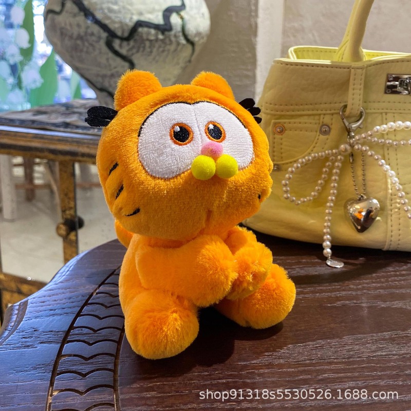 かわいい萌えネット赤加菲猫ストラップぬいぐるみ人形リュックサック掛けキーホルダー人形|undefined