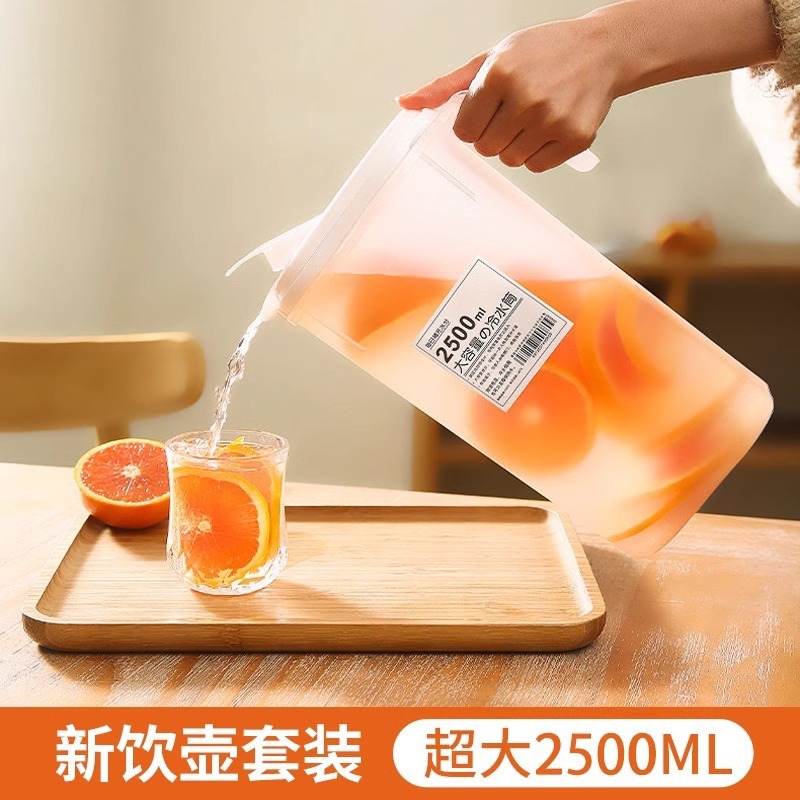 High Borosilicate Cold Water Kettle, High Temperature Resistant Cold Water Kettle, Plastic Teapot, Household Tea Kettle with Filter, Ice Tea Kettle