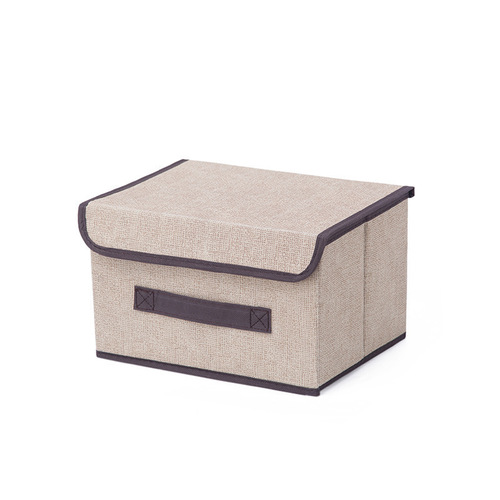 Cardboard non-woven storage box with lid, foldable storage box for clothes and toys, portable dust-proof storage box, portable factory