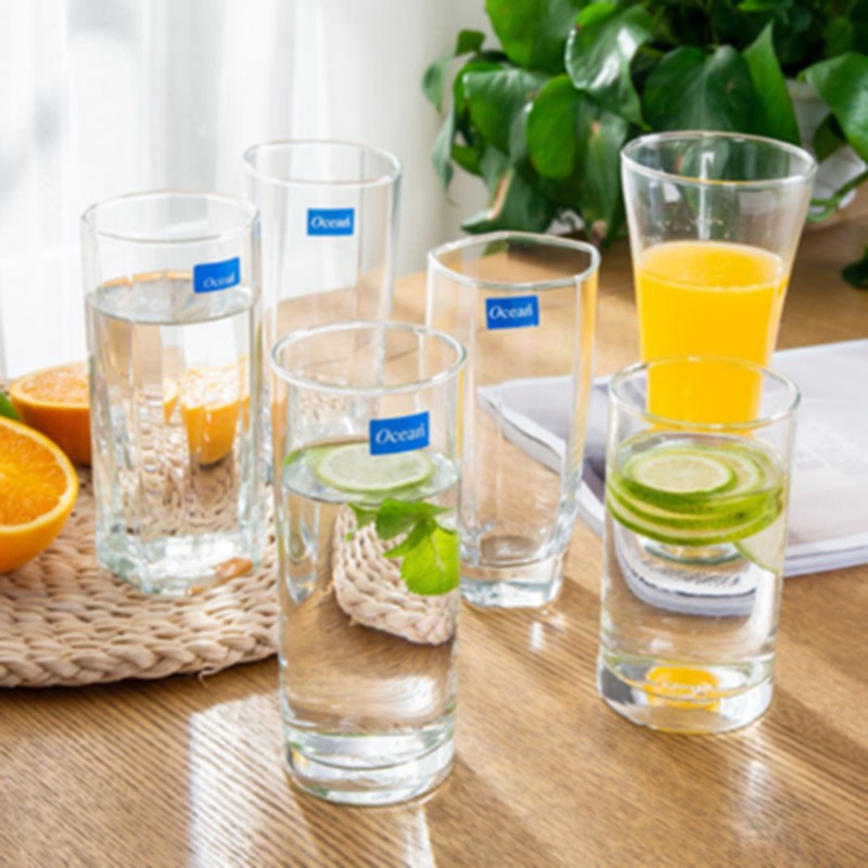 Océano de vidrio transparente taza recta taza de té taza de jugo de leche taza Haibo taza de cerveza