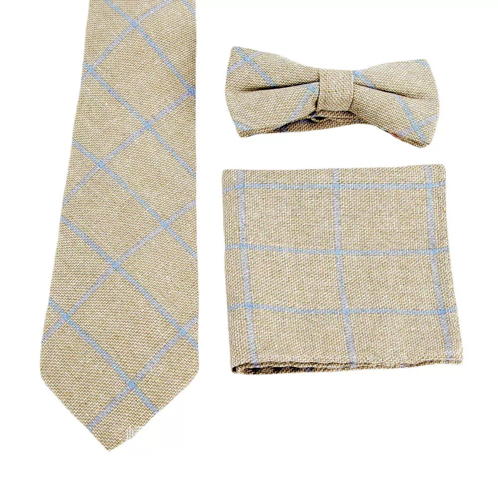 定制外贸出口卡其色条纹百搭复古领带来图来样logo男士商务休闲装