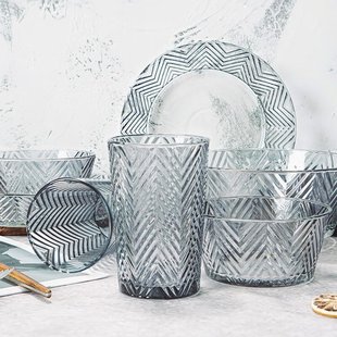 Fimi Life PHMI Qian Ye Yili Glass Tableware Seven-piece Set FM-CF2301 High Quality Glass Wholesale