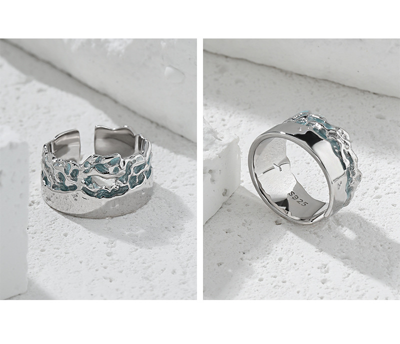 Fashion Irregular Sterling Silver Plating Open Ring
