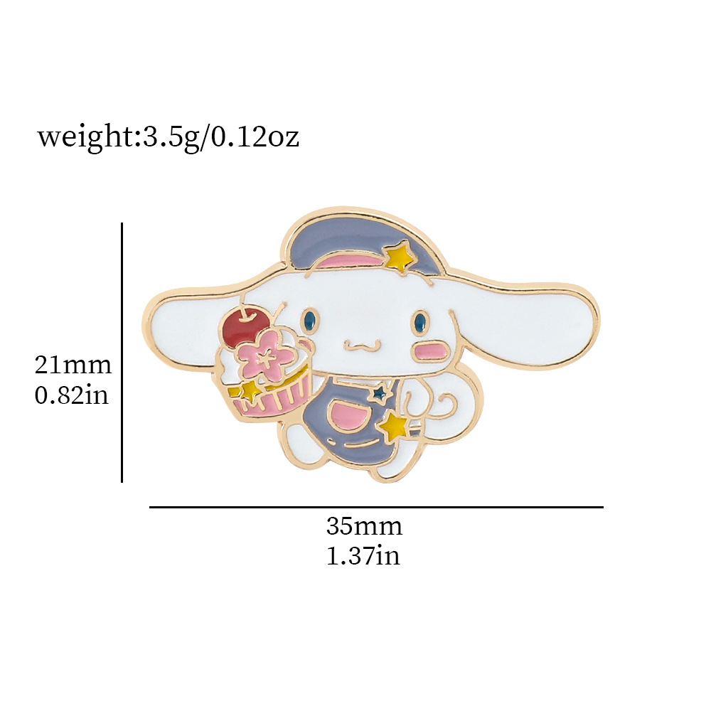 Venta caliente cien Sanrio serie de metal broche de dibujos animados coolomi Yugui perro KT gato todo-fósforo de moda insignia