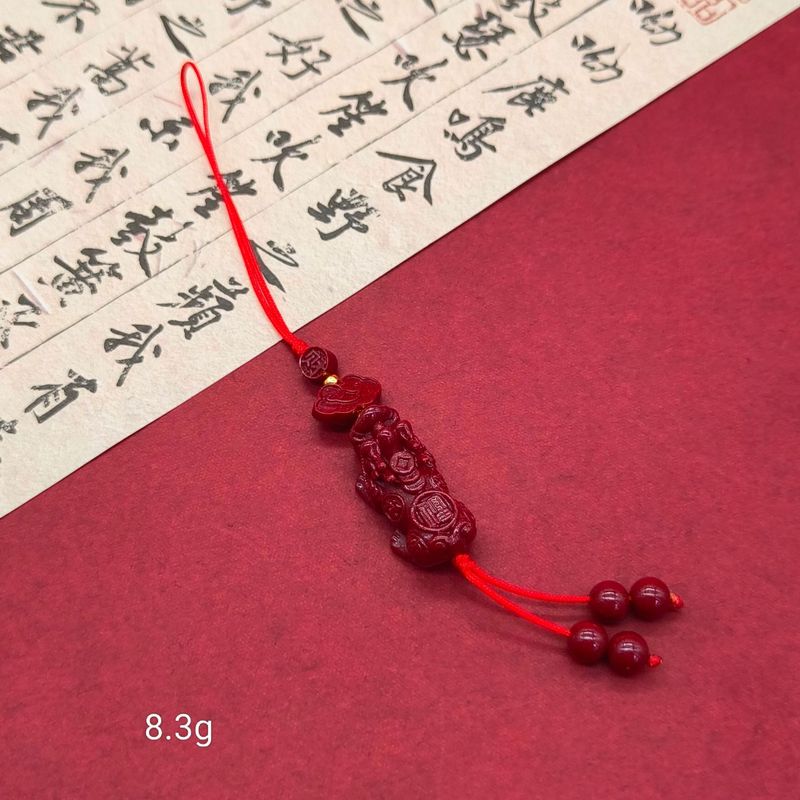 高含量朱砂紫金砂平安扣福袋招财猫莲花佛公手机链钥匙扣批发|undefined