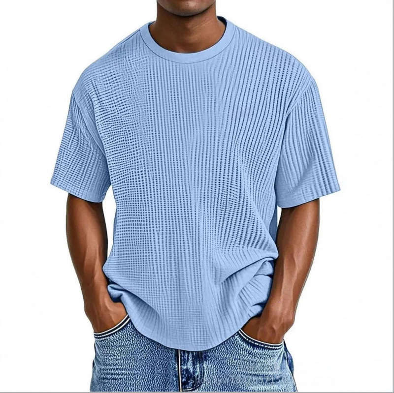 2026 Amazon European and American Cross-Border New Men's Summer T-Shirt Short-Sleeved Casual Versatile Top