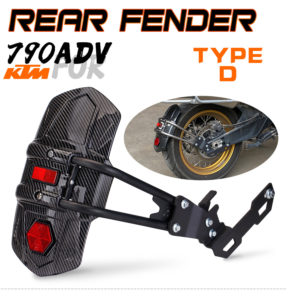 Suitable for Dongfeng 800Mt Duke790Adv Motorcycle Modified Rear Wheel Fender with Reflector
