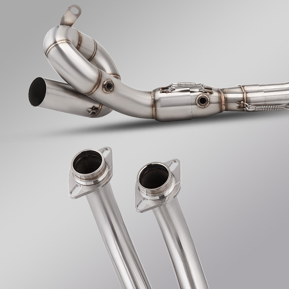 Suitable for Mt07 Exhaust Pipe Modification Fz07 Double Oxygen Port Swing Front and Rear Muffler 2014-2025
