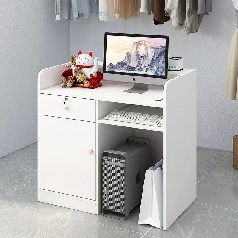 ショップ シンプル バーカウンター レジ フロントデスク 小型カウンター 美容室 衣料品店 美容室 受付デスク クロスボーダー|undefined