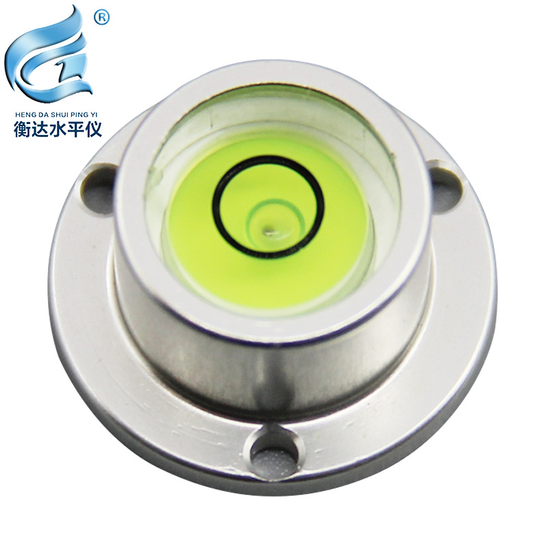 牛眼水准仪迷你小型水平泡珠万向水平仪带法兰盘水准泡金属水平珠