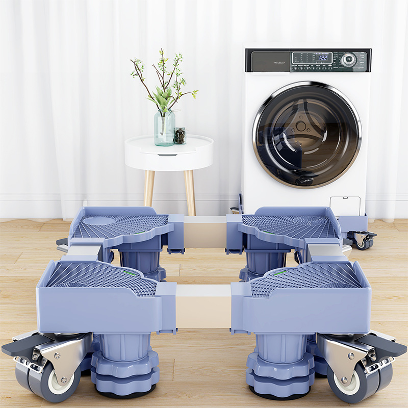 Universal Anti-slip Height Increasing Shelf for Washing Machine, Refrigerator Support Rack with Swivel Wheels, Washing Machine Base Stand