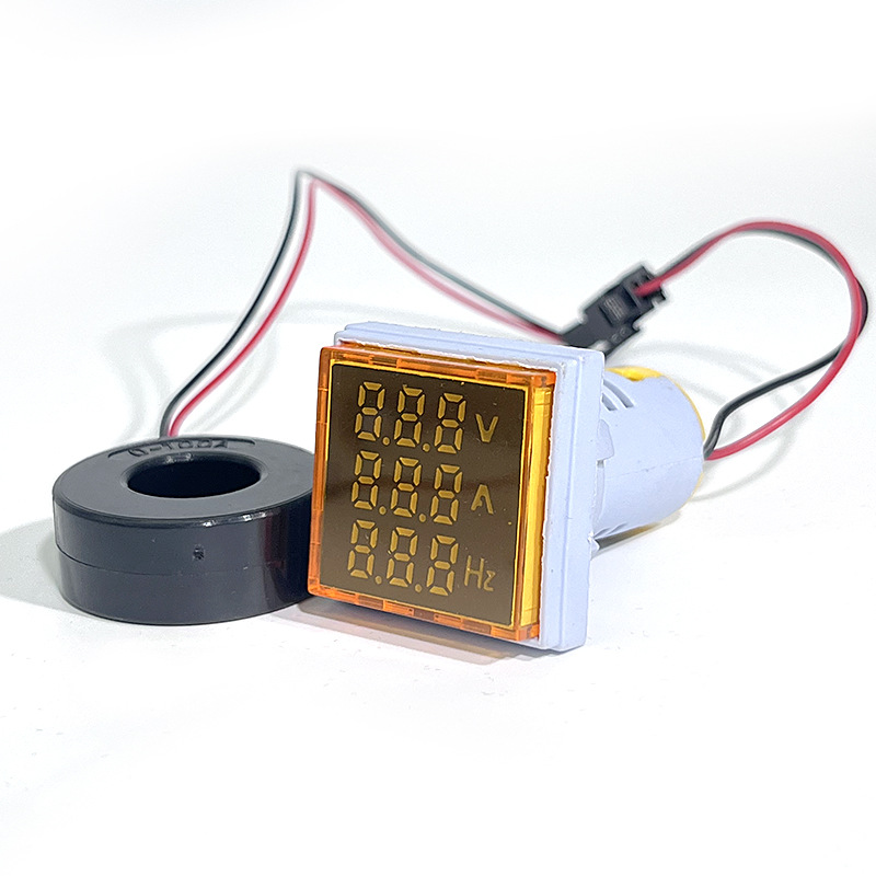 Digital Display Indicator Light Ac Voltage Current Hertz Three-In-One Led Meter Power Supply Universal Square Ad16-22Vah