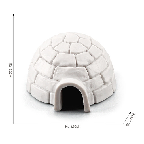 Cross-border simulation arctic building igloo model mini snow house sandbox landscape animal hideout decorative ornament